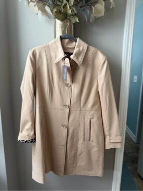 🐆 Johnston & Murphy Women's Classic Trench Coat w/ Leopard Lining